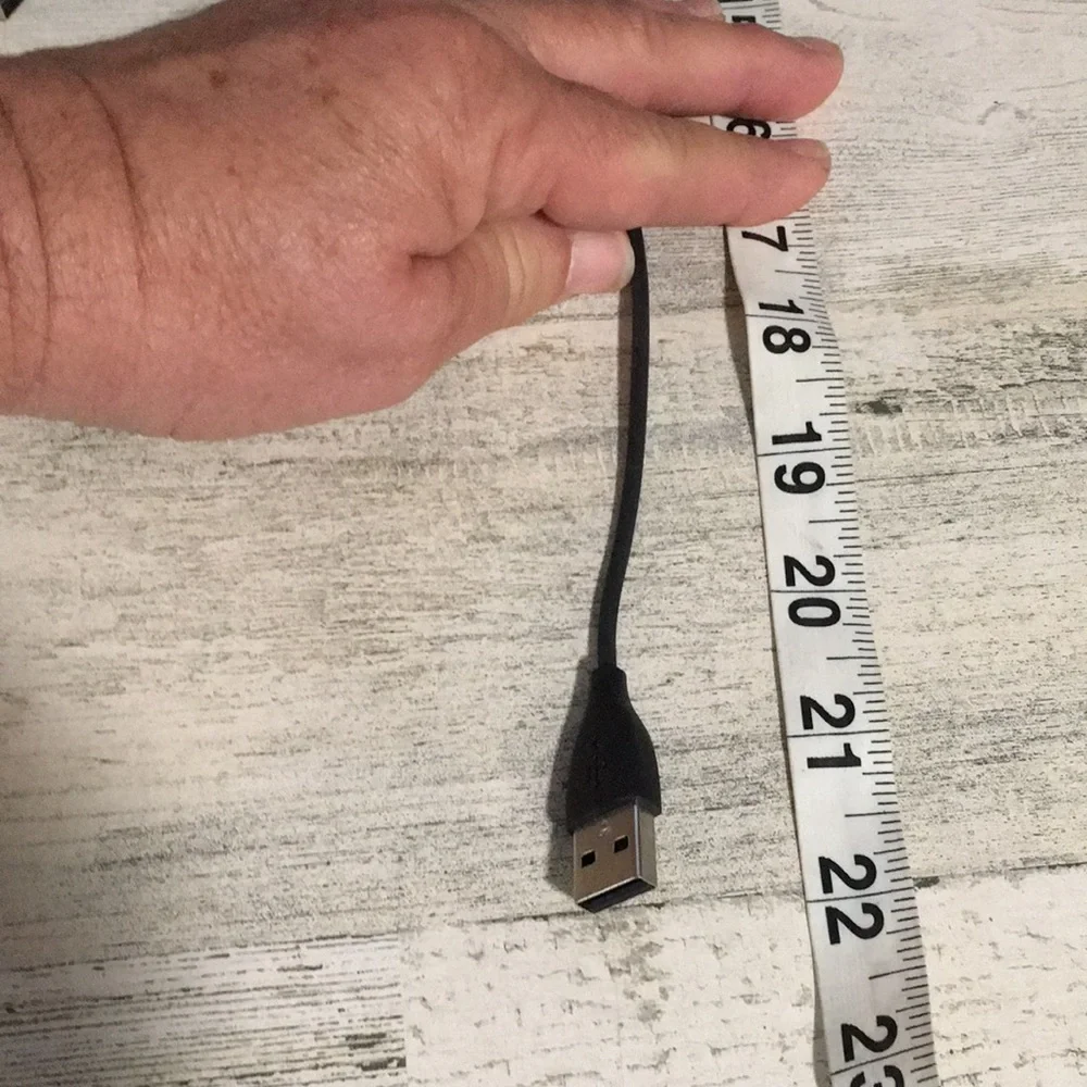 Two black Fit Bit chargers 12” and 22” in length